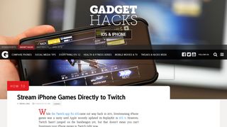 How to Stream iPhone Games Directly to Twitch - iOS Gadget Hacks