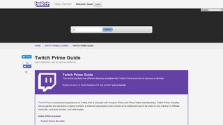 Twitch | Twitch Prime Guide