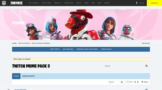 Twitch prime pack 3 - Forums - Epic Games | Store