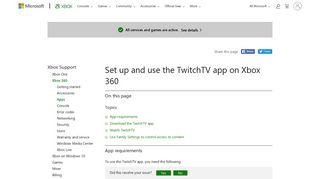 Set Up and Use TwitchTV App on Xbox 360 - Xbox Support