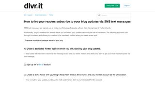How to let your readers subscribe to your blog updates via SMS text ...