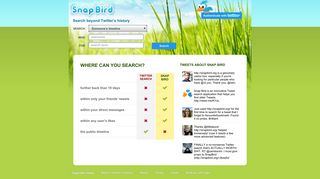 Snap Bird - search twitter's history