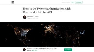 How to do Twitter authentication with React and RESTful API - Medium