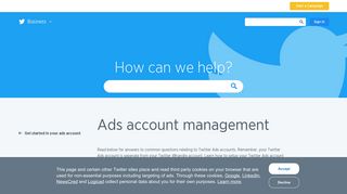 Ads account management - Twitter for Business