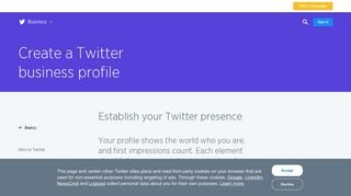 Create a Twitter profile - Twitter for Business