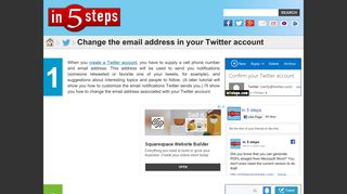 Change the email address in your Twitter account