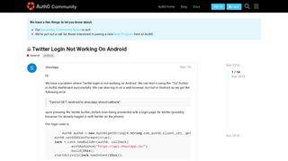 Twitter Login Not Working On Android - Auth0 Community