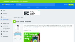 Can't login to Twitter app - Android Apps & Games | Android Forums