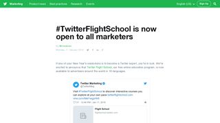 TwitterFlightSchool is now open to all marketers - Twitter Blog