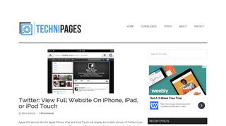 Twitter: View Full Website On iPhone, iPad, or iPod Touch - Technipages