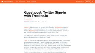 Guest post: Twitter Sign-in with Treeline.io - Twitter Blog