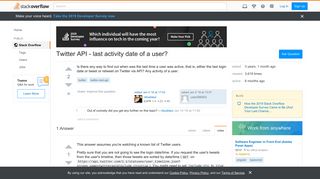 Twitter API - last activity date of a user? - Stack Overflow