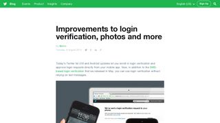 Improvements to login verification, photos and more - Twitter Blog