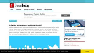 Is Twitter server down, problems shared? | Down Today