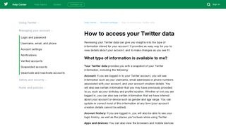 How to access your Twitter data - Twitter Help Center