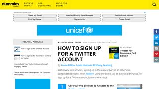 How to Sign Up for a Twitter Account - dummies