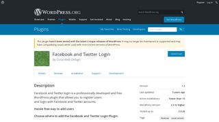 Facebook and Twitter Login | WordPress.org