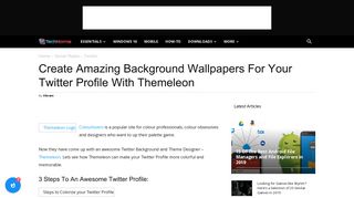 Create Amazing Backgrounds Wallpapers For Your Twitter Profile With ...