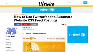 Using Twitterfeed to Automate Website Rss Feed Postings - Lifewire