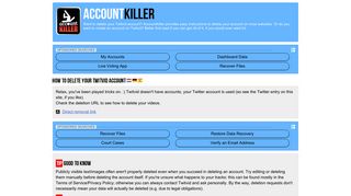 Delete your Twitvid account | accountkiller.com