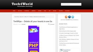 TwitWipe – Delete all your tweets in one Go - Tech4World