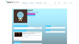 SparkNotes: Twizzit's Profile
