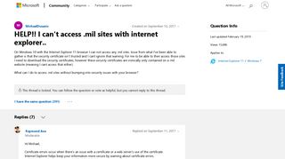 HELP!! I can't access .mil sites with internet explorer ...