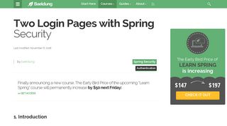 Two Login Pages with Spring Security | Baeldung
