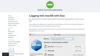Duo Authentication for macOS Logon - Guide to Two-Factor ...