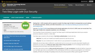 Two-Step Login with Duo Security | Information Technology Services