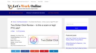 Two Dollar Click Review – Is this a scam or legit PTC site?