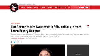 Gina Carano to film two movies in 2014, unlikely to meet Ronda ...
