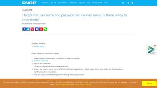 I forgot my user name and password for Twonky server, is there a way ...