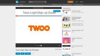 Twoo login Sign Up Process - SlideShare
