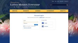 Account Log In | Lower Merion Township, PA