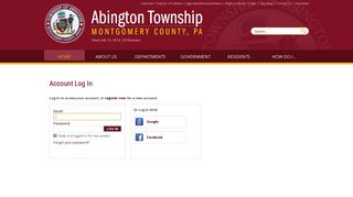 Account Log In | Abington Township, PA