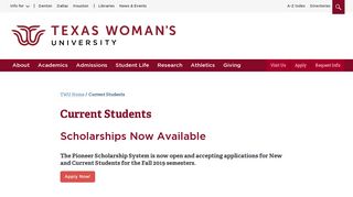 Current Students - - Texas Woman's University