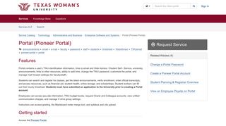 Service - Portal (Pioneer Portal)