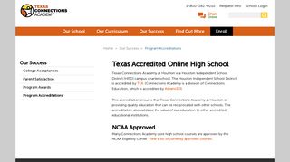 Texas Accredited Online High Schools | Texas Connections Academy