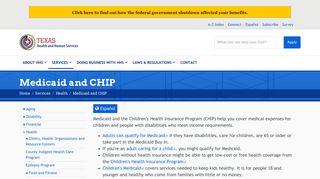Medicaid and CHIP | Texas Health and Human Services