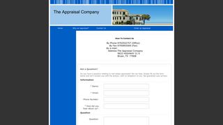 How to contact Us - The Appraisal Company - Contact Us