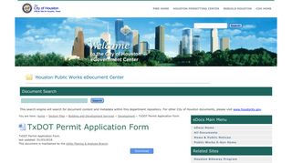 TxDOT Permit Application Form - Houstontx.gov - City of Houston