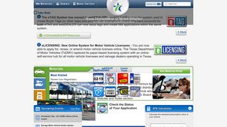 TxDMV.GOV - Dealers Portal Page
