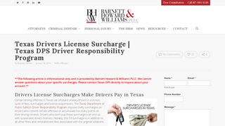 Texas Drivers License Surcharge | Texas DPS Driver Responsibility ...