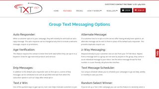 TXT180 Features - Group & Bulk SMS Messaging Software