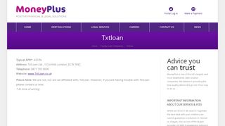 Txtloan | Info & Contact details - MoneyPlus