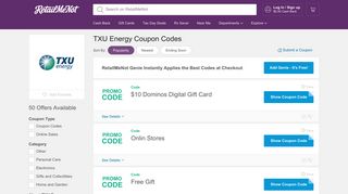 $15 Off TXU Energy Coupon, Promo Codes - RetailMeNot