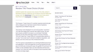 Review: TXU Texas Choice 24 plan - Texas Power Guide