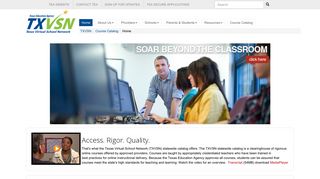 TXVSN course catalog - Home Page - The Texas Virtual School Network
