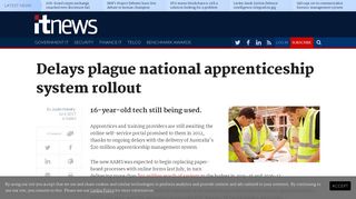 Delays plague national apprenticeship system rollout - Strategy - iTnews